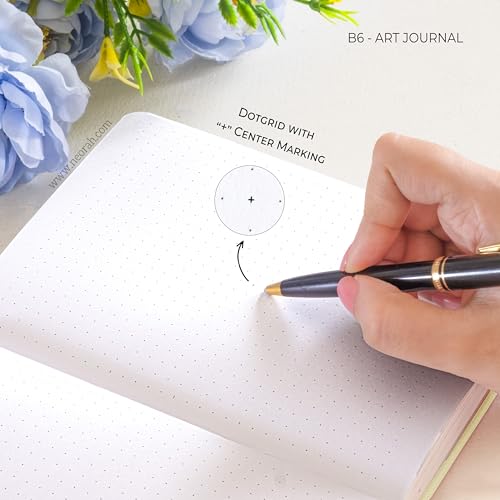 Image of NEORAH - B6 - ART JOURNAL | 200Gsm Dotgrid Notebook |144 Pages(17.5 x 12.5 cm) | Lay Flat |HardCover Bullet - Journal |3 Bookmarks |Elastic Closure| Inner BackPocket | Ideal-Bujo,Drawing (AFTER GLOW)