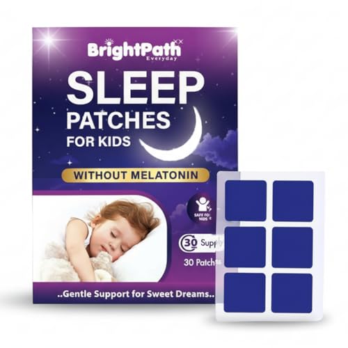 Sleep Patches for Kids Natural Bedtime Support | Kids Sleep Aid Patches | 30 Patches (30-Day Supply) | Melatonin-Free Herbal Chamomile & Magnesium Formula | Gentle Sleep Stickers for Children