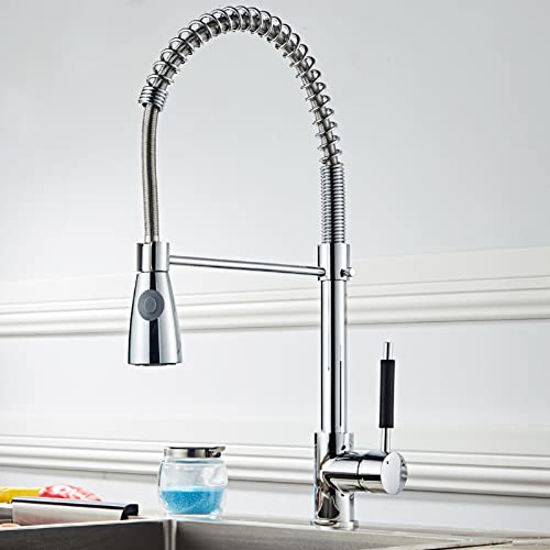 Robinet d'évier de cuisine en nickel brossé durable et design commercial NBYGSC