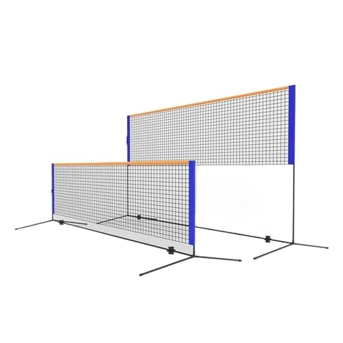 SBTRKT 150/86CM Height Adjustable Tennis Frame with Net 3.1/4.1M Nylon Training Net (Color : Blue, Size : 4.1M)