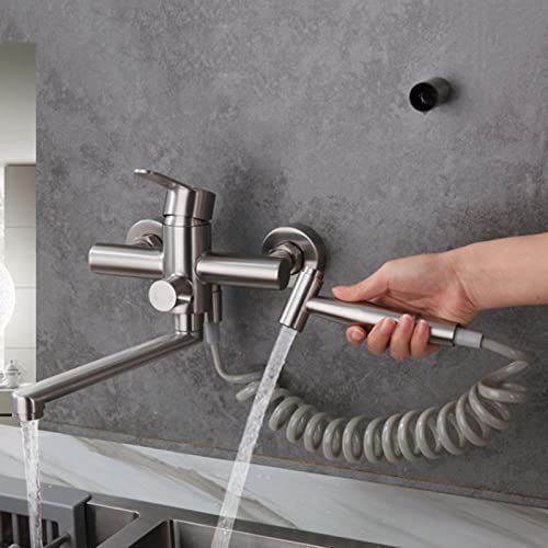 Robinet d'évier mural extensible en acier pour libérer l'espace encombré - 8