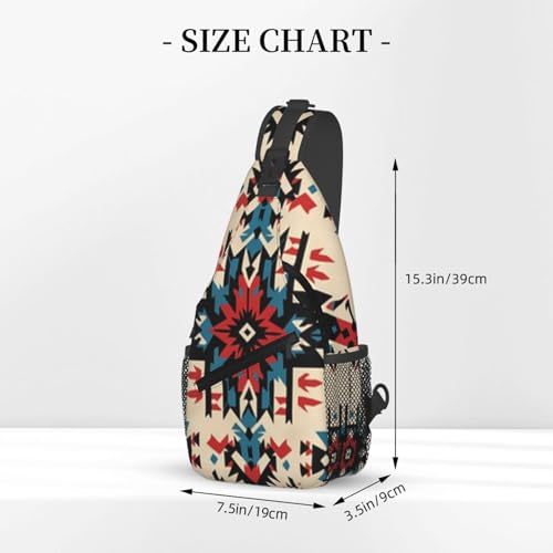 Image of Crossbody Bag Sling Bag Backpack Chest Bags Shoulder Bag for Women Men Aztec-Native-American