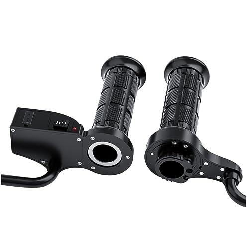 JECOMPRIS Puños Calefactables Para Moto 12v Pantalla Digital y Usb Manillar Calefactable Eléctrico Temperatura Ajustable Accesorios Para Motocicleta Fundas Calefactoras Para Manillar