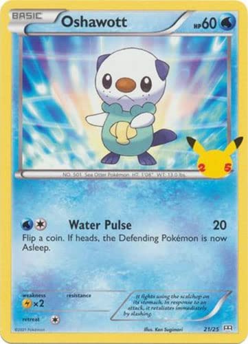 Pokemon - Oshawott 21/25 - McDonalds Promo - 25th Anniversary - Holo Foil
