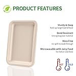 bloomoon 50 Pack 14 Inch Heavy-Duty Disposable Food Trays, Compostable 14 Inch Extra Large Paper Platter Plates Serving… - Image 4