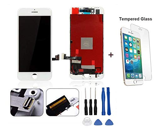 DOJA Barcelona | Ecran Tactile LCD pour IPHONE 8 Blanc Remplacement de Haute qualité avec des Outils de réparation. 