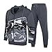 Survetement Homme Ensemble Sweatshirt 2 Pièces Sports Sweat à Capuche Camouflage et Pantalon Sport Jogging Sportif Slim Veste Pas Cher Marque Vetement Automne Hiver Gris M ZL10