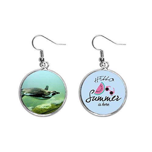 Pendientes de sandía de pingüino del Océano Antártico el regalo de naturaleza ideal