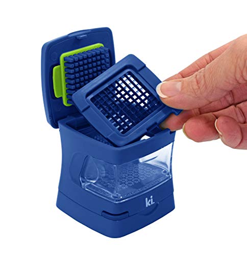 Kitchen Innovations Peel Garlic Press, Standard, Blue