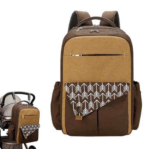 Sac à dos à langer imperméable de grande capacité pour voyage et mamans