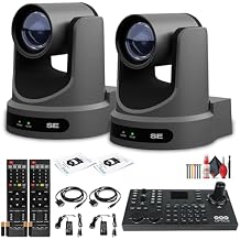 PTZOptics 2 x Move SE PTZ Camera with 20x Optical Zoom SuperJoy PTZ Camera Controller + Cleaning Kit + Wire Straps