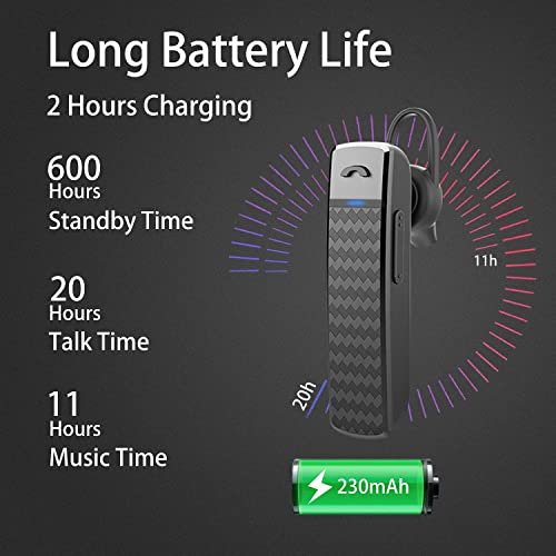 ROMAN Bluetooth headset met microfoon, draadloze bluetooth hoofdtelefoon mono bluetooth headsets mobiele telefoon… - Image 5