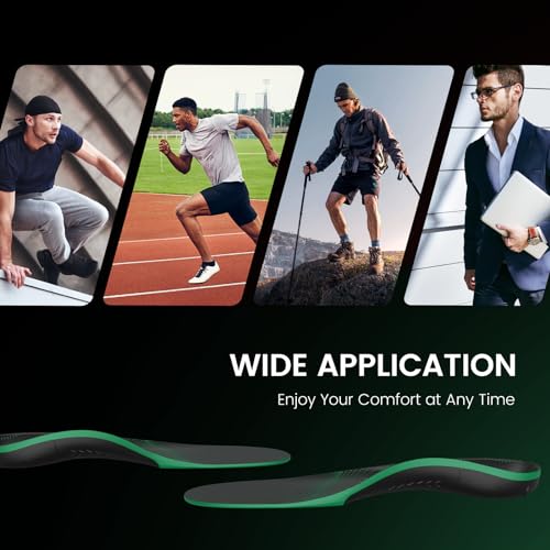 Image of Plantar Fasciitis Strong Arch Support Insoles,Heavy Duty High Arch Support Inserts for Pain Relif (220+lbs),Flat Feet Orthotic Insoles Gel Shoe Inserts[XS:Men 4.5-6.5 /Women 5.5-7.5]