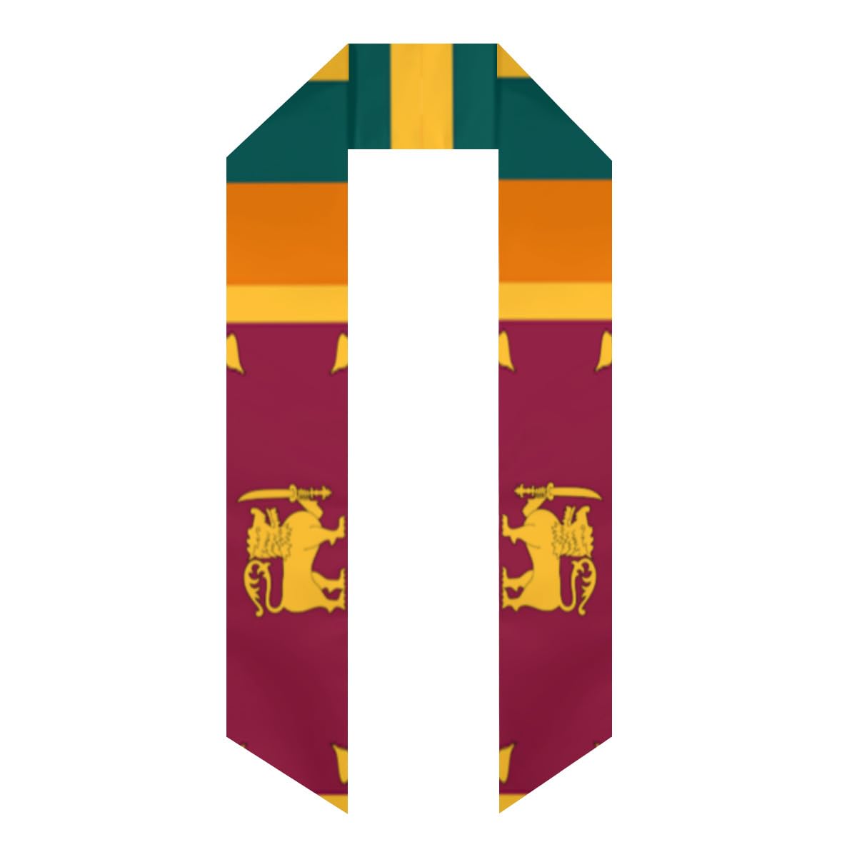 HLBSDM Sri Lanka Lankan Flag-white Graduation Stole Scarf Sash Decor Graduation Shawl for Abroad Student International Study Class 72 Inch