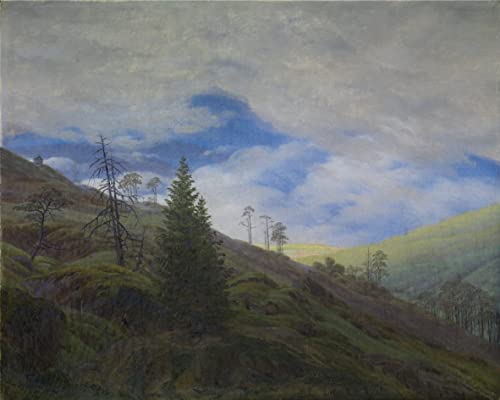 Poster Caspar David Friedrich Sunburst in the Mountains toile sans cadre 58x90 cm