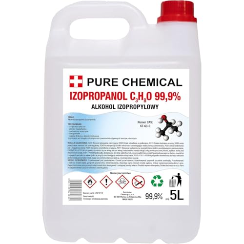CHOSA Isopropanol 99 9% Sprühflasche - Isopropylalkohol Hohe Reinheit - IPA Reinigungsalkohol & Entfetter - Reiner Alkohol zum Reinigen für Haushalt Werkstatt Elektronik und Kosmetik (5L)