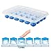EMSA Clip & Close Frischhaltedose, Eiswürfelform, 22,6 x 16,5 x 4,9 cm, flexibler Boden, Aufbewahrungsbox, 100 Prozent dicht, spülmaschinen-, gefrier-, mikrowellenfest, Blau, Made in Germany, 514549