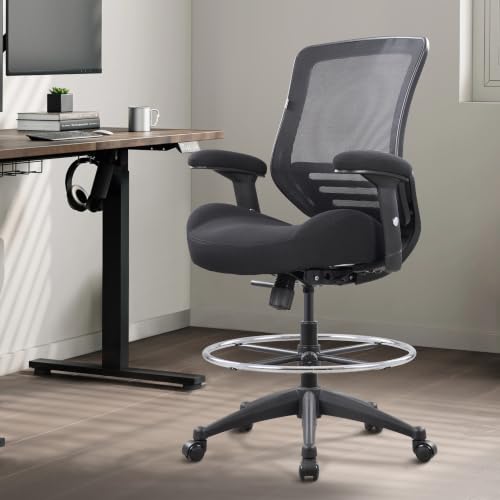 Image of BOLISS 400lbs Mid Back Mesh Ergonomic Drafting Office Chair