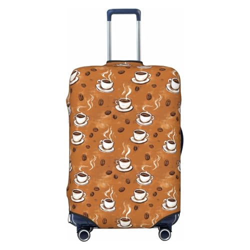 Luggage Cover - Coffee Brown Print Travel Suitcase Covers For Luggage, High Elasticity Suit Case Cover Protector Fits 18-32 Inch