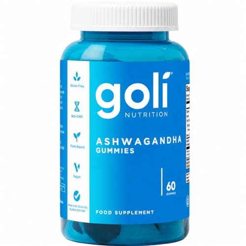 Goli Ashwagandha KSM-66 Gummies | Stress Sleep & Mood Support | Mixed Berry | Vitamin D Vegan Plant Based Non-GMO Gluten Free Gelatin Free | Relax. Restore. Unwind. | 60 Gummies