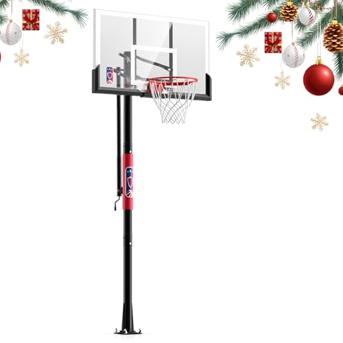 GX9 In-Ground Basketball Hoops 7-10ft Adjustable with...