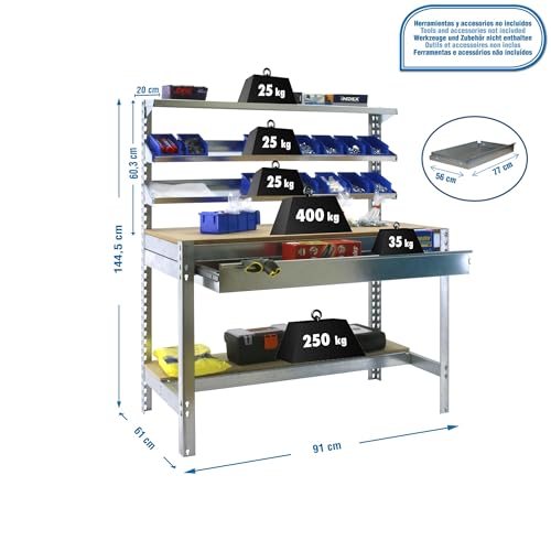 Établi de bricolage SimonRack pour optimiser le rangement du garage - 3