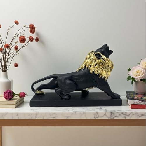 Statue lion en résine au design moderne et finitions soignées pour sublimer votre intérieur