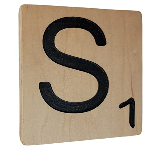 Large Scrabble Tile Letter Huge Oversize Giant Big Wall Art Home Decor Farmhouse Kitchens Living Room Bedroom Gift (5 x 6, S)