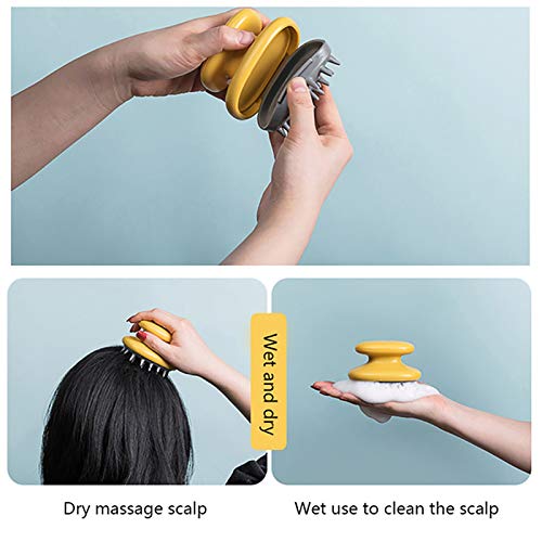 KKcare Escova de shampoo para massageador de couro cabeludo de silicone macio escova para cabelos úm