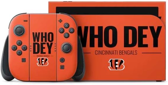 Skinit Decal Gaming Skin Compatible with Nintendo Switch 2 (2025) with Joy-Con - Officially Licensed NFL Cincinnati Bengals Tropical Print Design