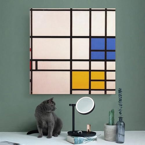 Impression sur toile WCYB Mondrian pour dynamiser un mur blanc - 3