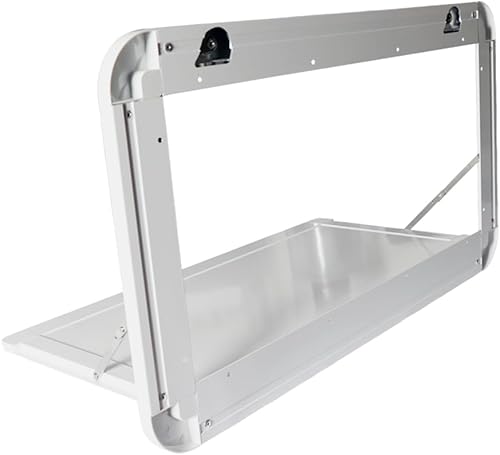 Miniatura 6 de Mesas de picnic plegables para caravana, mesa de picnic exterior de 23.4 x 14 pulgadas, mesa de pared plegable de aleación de aluminio de alta