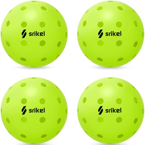 Srikel Outdoor Pickleballs-USAPA Approved Crack-Resistant XS-40 Pickle Ball