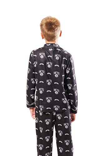 Image of Ultra Game Youth NBA Official 2-Piece Super Soft Button Down Pajamas Set