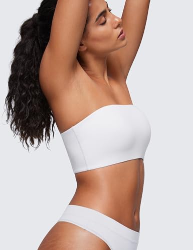 Image of CRZ YOGA Softhold Strapless Bralette | Double Lined, Light Support, Non Padded, Wireless, Casual, Ultra-Soft, Bandeau, Everyday Bra for Women