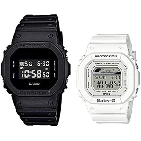 Amazon カシオ Casio 海外モデル カシオ Gショック ベビーg ペアウォッチ モノクロ 黒 白 時計 防水 デジタル Dw 5600bb 1blx 560 7 腕時計 並行輸入品 メンズ腕時計 腕時計 通販