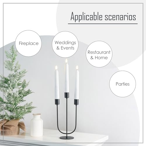 Smtyle SM-USTIC-P3-BLACK Halloween Decorations Fireplace Candelabra Black Candlestick Holders thumb #1