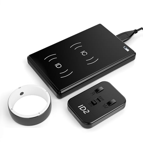 Anillo inteligente R5, anillo multifunción con replicador CDS RFID, nuevo dispositivo portátil, 6 tarjetas RFID integradas y 2 piedras de salud, controlador IC/ID/NFC, lector NFC, anillos inteligentes