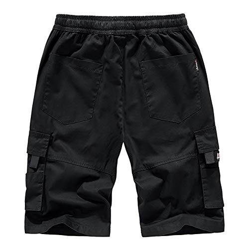 Kolongvangie Cotton Shorts Casual Hiking Men's Boys Lightweight Rip-Stop Cargo Short Pockets Summer Short #TOP1