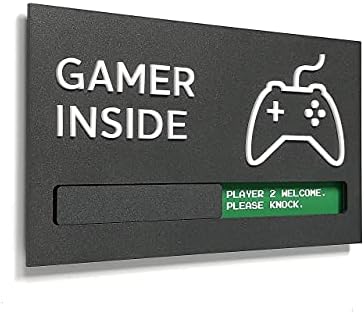 Kubik Letters Game Room Sign - Do Not Disturb Sign Gamer Edition - Gamer Sign - Gaming Door Sign - Gaming Room Decor - Gaming Accessories for Room - Gifts for Gamers - Gaming Stuff