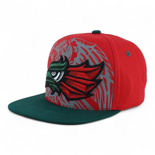 Image of Hecho En Mexico Eagle 3D Embroidered Flat Bill Snapback Cap