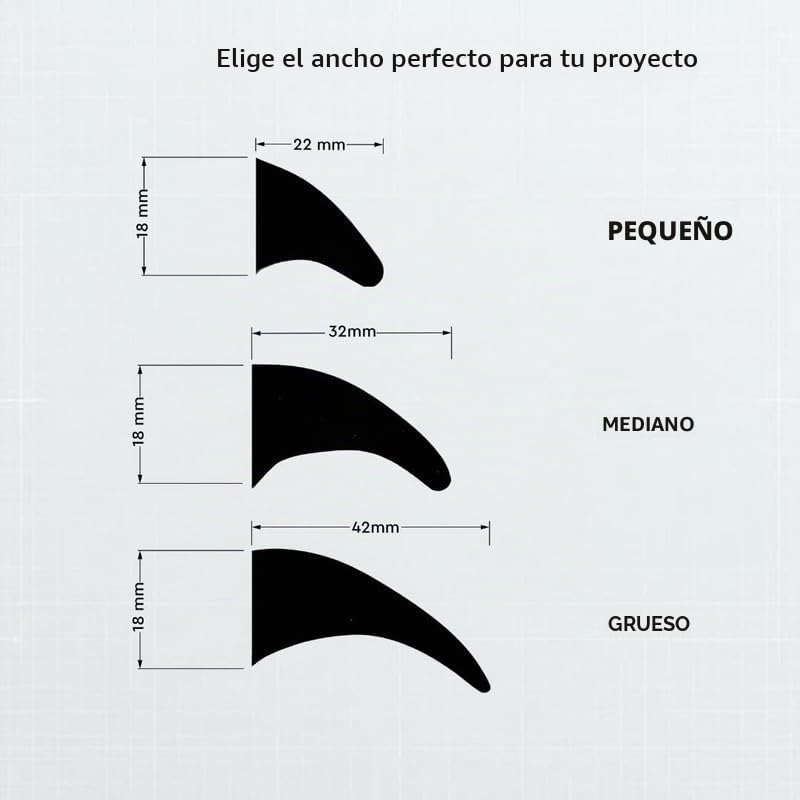 `Profilex-Gentes Aletines Universales 22mm (Set de 4, 148cm)
