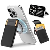 [新登場 スタンド付き] Sinjimoru magsafe カードケース 調節可能なスタンド 強力磁力 3000G マグセーフ カードケース iPhone 17/16/15/14/13/12シリーズ対応 フラップカバーでカード落下防止 M-Flap Stand ブラック