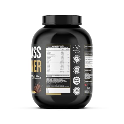 Image of Mass Gainer Protein Powder 2kg Chocolate Flavor | High Calorie Weight Gainer Powder | Muscle Mass & Strength Builder | Advanced Protein Carb Formula | Gym & Fitness Supplement