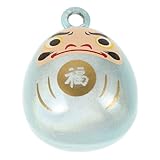 GOOHOCHY 達磨鐘 ミニジングルベル 風鈴の鐘 だるま飾り 和鈴 幸運の鐘 だるま像 だるまルースビーズ おみくじだるま 幸運の猫鈴ペンダント 日本の鐘ペンダント 張子だるま 銅