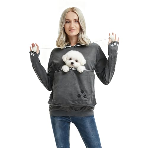XUDREZ Unisex Pet Dog Holder Hoodie Sweatshirt