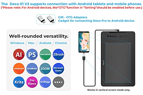 Xp-Pen DECO 01 V2 Drawing Tablet 10X6.25 Inch Graphics Tablet Digital Drawing Tablet thumb #4
