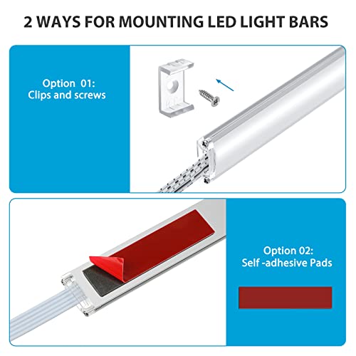 Litever Extra Add-On Rgb + Daylight White Led Light Strip Bars Ll-029 Rgbw Under Cabinet Led Light Kit. 12Vdc, 4W/Strip, 12.75 Inches. 2-Pack. Rgb + 5000K. #TOP3