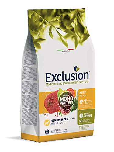 Exclusion MEDITERRANEO MONOPROTEICO Noble Grain Adult Manzo Medium 12KG