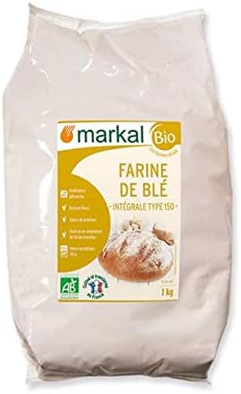MARKAL Farine de blé intégrale T150 1Kg Bio -